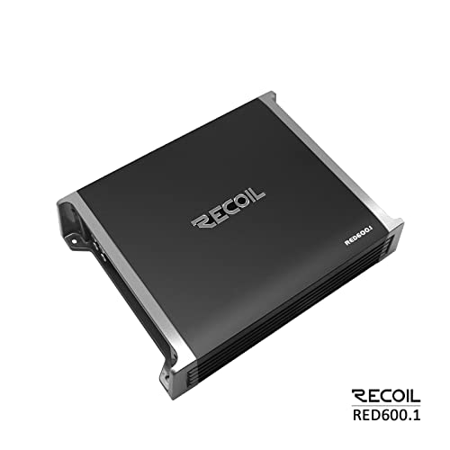 Recoil RED600-1 1320 Watts Class-D Car Audio Mono-Block Subwoofer Amplifier, 1 Ohm Stable, Remote Bass Knob Included - Image 4