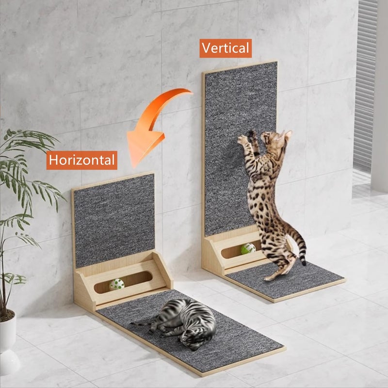 SHENGOCASE 24" Tall L-Shape Cat Carpet Scratcher Cat Scratching Post, Sofa Couch Protector Replaceable Scratching Pad Mat Sisal - Image 2