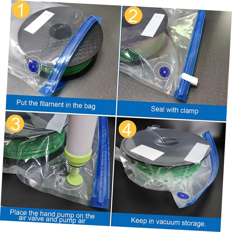 10Pcs Reusable Vacuum Storage Bags For 3D Printer Filament With Hand Pump - Image 5