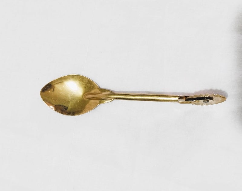 GS KITCHENWARE GS Brass Karanji Cutter Tool GujiaShankarpali Cutter 2 in 1 Brass Spoon with Cutter Pack of 2 - Image 5