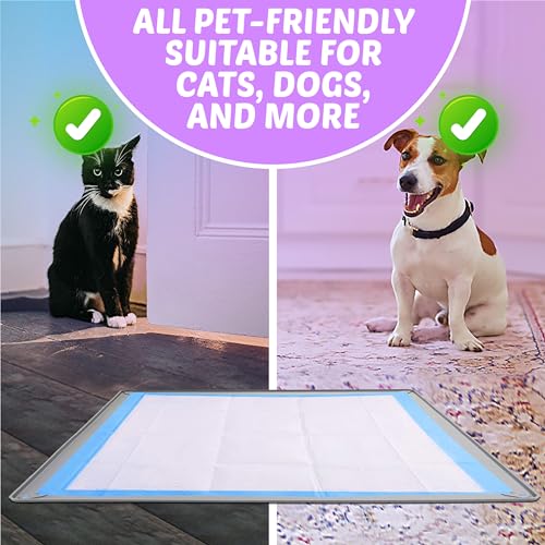 Skywin TidyFriend Dog Pee Pad Holder Tray Fits for 28” x 34” Pee Pads with Corner Lock Holes, Raised Edges, Non-Spill, Easy to Clean Silicone Dog Potty Tray Holder, for Indoor Floor Protection (Light Grey) - Image 5