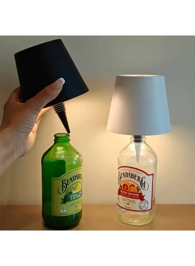 MODI Wireless Touch Control Bottle Table Lamp with 3 Colors & Stepless Dimming, Ideal for Bar, Wine Bottle Decoration & Desk Lighting - Image 1