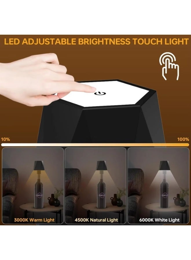 MODI Wireless Touch Control Bottle Table Lamp with 3 Colors & Stepless Dimming, Ideal for Bar, Wine Bottle Decoration & Desk Lighting - Image 5