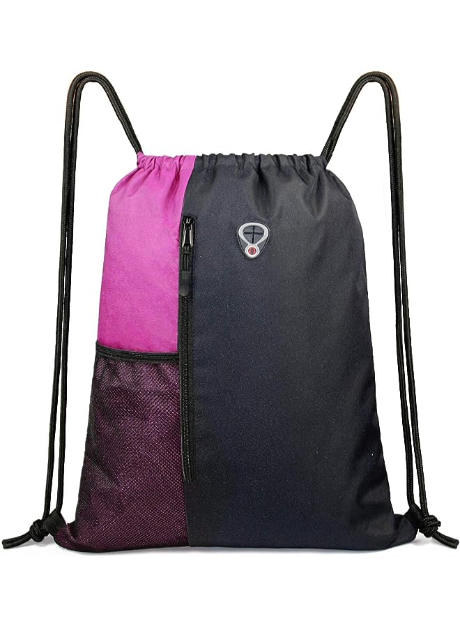 PROMASS Drawstring Sackpack Bag, Gymsack Bag with Pocket Gym Sports Bag Outdoor Exercise Running Swimming Backpack Unisex - Image 1