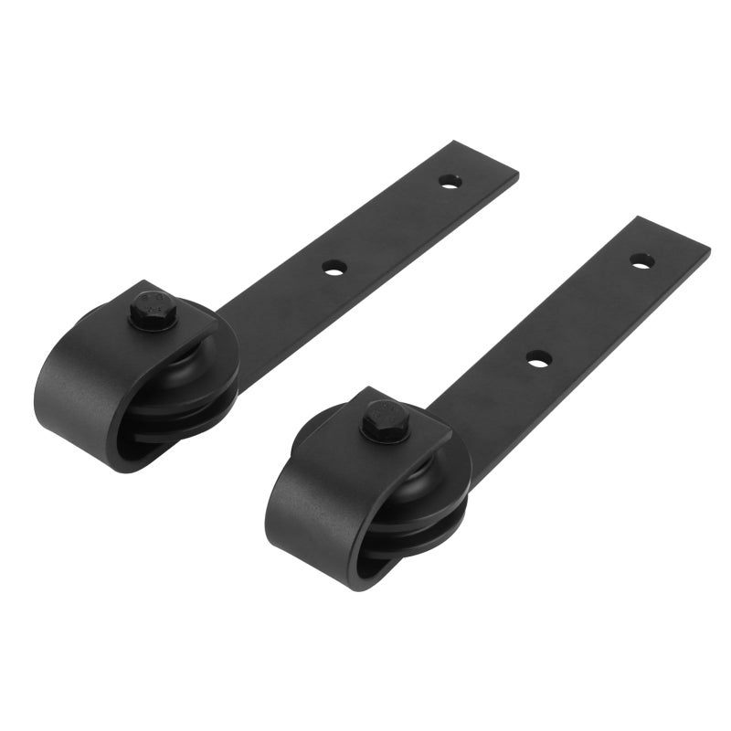 Sliding Barn Door Hardware Kit: Carbon Steel Construction - Silent Smooth Sliding, High Load Capacity for Home Kitchens, Bedrooms, Warehouses & Cloakrooms - Image 3