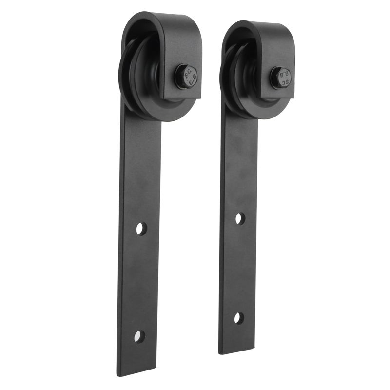 Sliding Barn Door Hardware Kit: Carbon Steel Construction - Silent Smooth Sliding, High Load Capacity for Home Kitchens, Bedrooms, Warehouses & Cloakrooms - Image 4