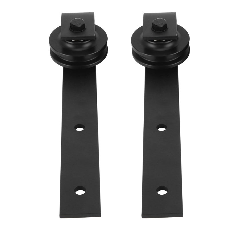 Sliding Barn Door Hardware Kit: Carbon Steel Construction - Silent Smooth Sliding, High Load Capacity for Home Kitchens, Bedrooms, Warehouses & Cloakrooms - Image 2