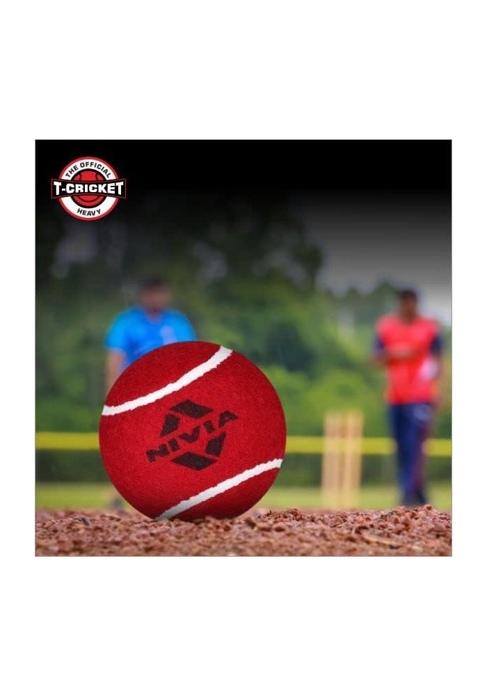 Nivia Heavy Weight Tennis Cricket Ball - Pack of 12 - Image 4