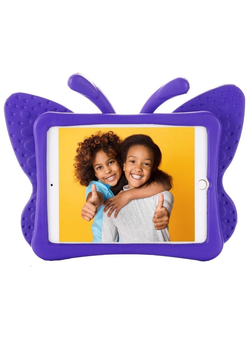SmartGrist iPad Case for Kids, iPad 9.7 inch Case, Light Weight Shockproof EVA Foam Protective Tablet Stand Cover Holder for Apple iPad Air/Air 2 iPad 9.7 2017/2018 Cute Butterfly (PURPLE) - Image 2