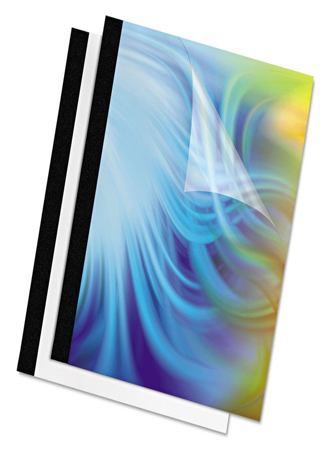 فيلوز أغطية حرارية من Fellowes 5225301، بسماكة 1/16 بوصة، سعة 2-15 ورقة، عبوة من 10 قطع، شفاف/أسود - Image 1