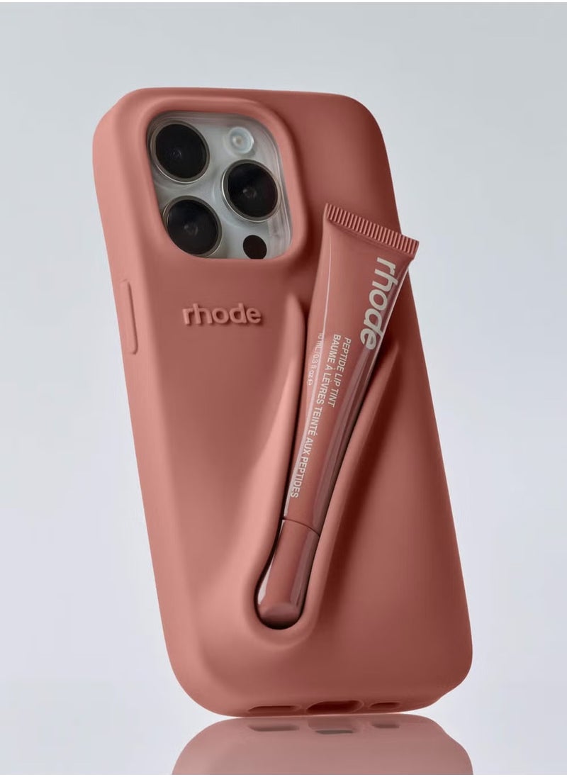rhode - Peptide Lip Tint (Toast) + Summer Lip Case Case (Toast) - Limited Edition Suitable for all Apple iPhone models case - Image 1