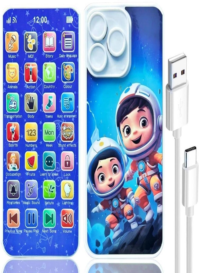 DRAWBRIDGE Puzzle Mobile Toy Phone|Educational Phone Toy for 2-12 Years Kids Rechargeable 24 Modes Talking Baby Smart Phone Mobile Toy for Boys Girls Christmas Gift Birthday Surprise - Image 3