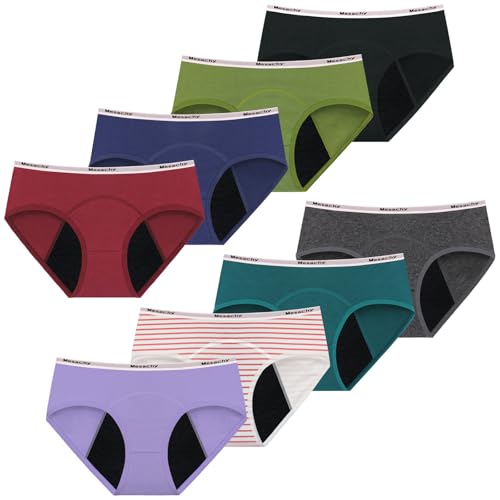 Mesachy Teens Girls Period Underwear Kids Period Panties Menstrual Leakproof Protective Underwear for Teens Cotton Briefs - Image 1