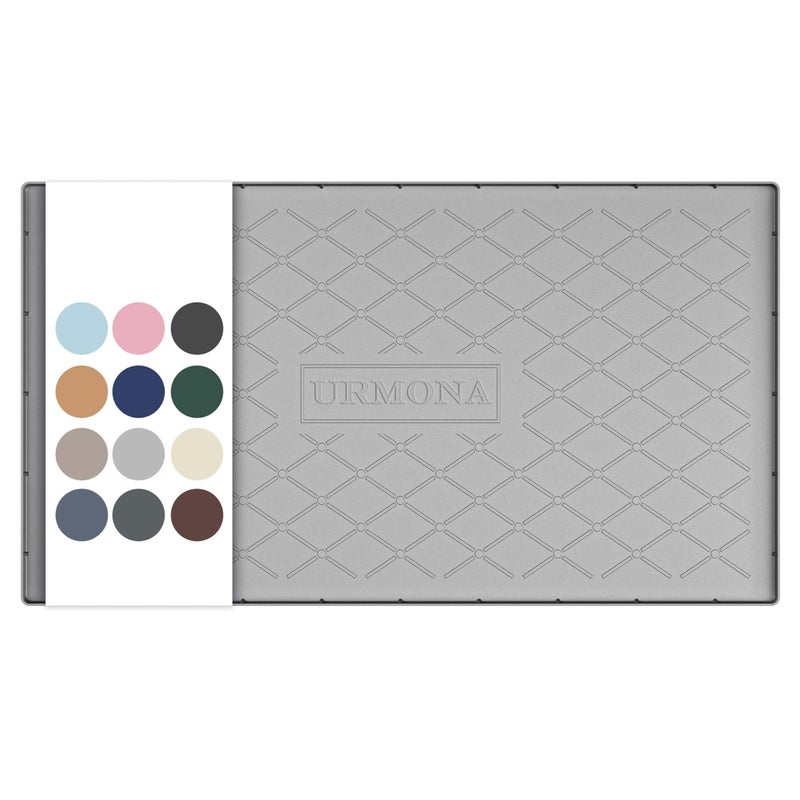 URMONA 40" x 22" Waterproof Silicone Mat in Multiple Sizes & Colors, Under Sink Mat for Kitchen & Bathroom, Pet Food Pad for Dogs & Cats, Kitchen Cabinet Liner, Multi-Purpose for Storage(Light Grey) - Image 1