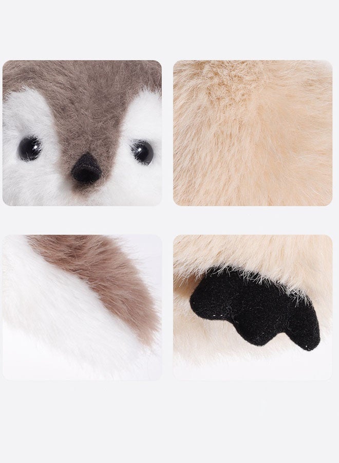 Hanayo Plush Toy Penguin Plush Toy Realistic Cute Penguin Plush  Animal Fluffy Cute Plush Toy for Home Decor Birthday Gift(Grey,20 cm) - Image 5