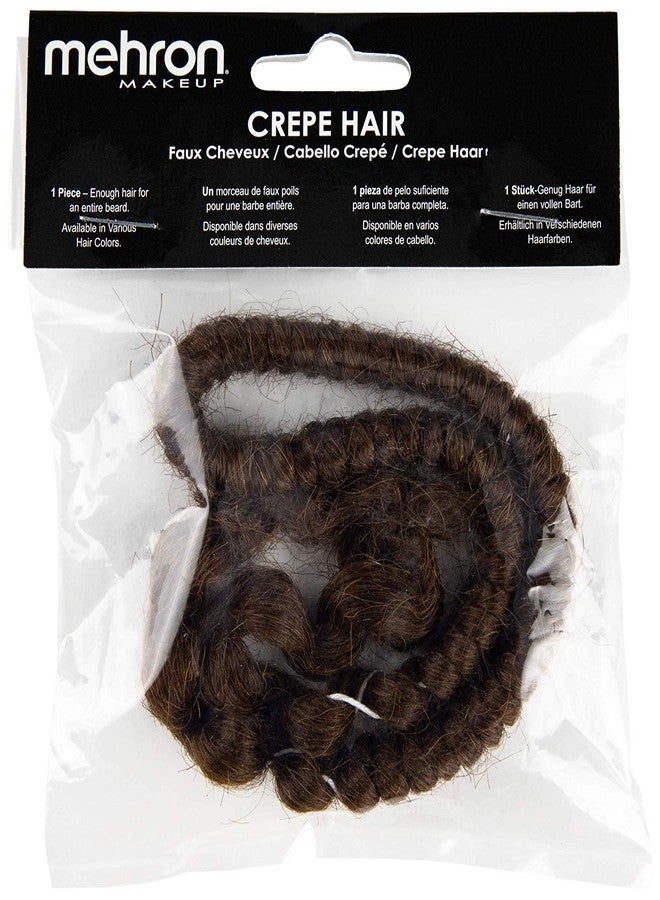 Mehron Makeup Crepe Hair | Fake Hair for Special Effects Makeup, Theatre, Stage & Screen, Cosplay, Halloween FX| 12 Inch Extra Long Braid (Medium Brown) - Image 3