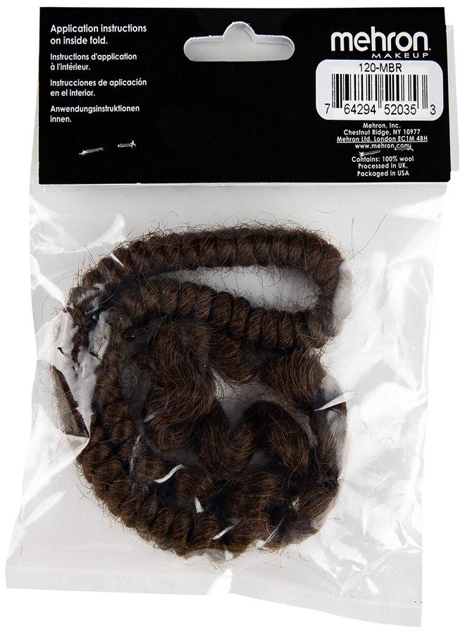Mehron Makeup Crepe Hair | Fake Hair for Special Effects Makeup, Theatre, Stage & Screen, Cosplay, Halloween FX| 12 Inch Extra Long Braid (Medium Brown) - Image 4