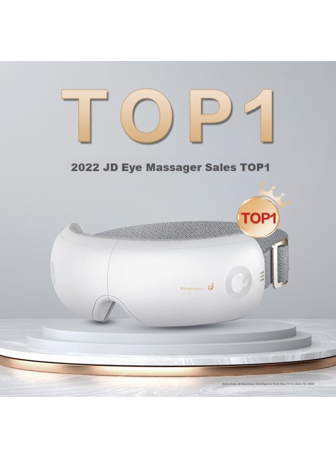 Breo Breo Eye Massager Iseejplus Camellia Smart Eye Massager, Eye Care Device With Heat Compress, Eye Massage Trument, Birthday And Holiday Gift For Boyfriend Or Girlfriend  - Image 2