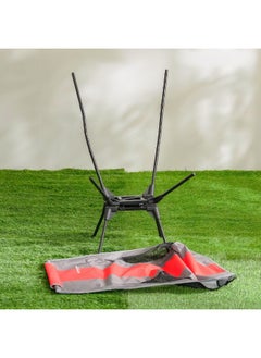 DANUBE HOME Camping Rotary Chair Light Weight Patio Chair All Weather Durable Material Picnic Chair Portable Stool For Outdoor Garden Camping Picnic 69.5X57X95 Cm Red/Grey  - Image 4