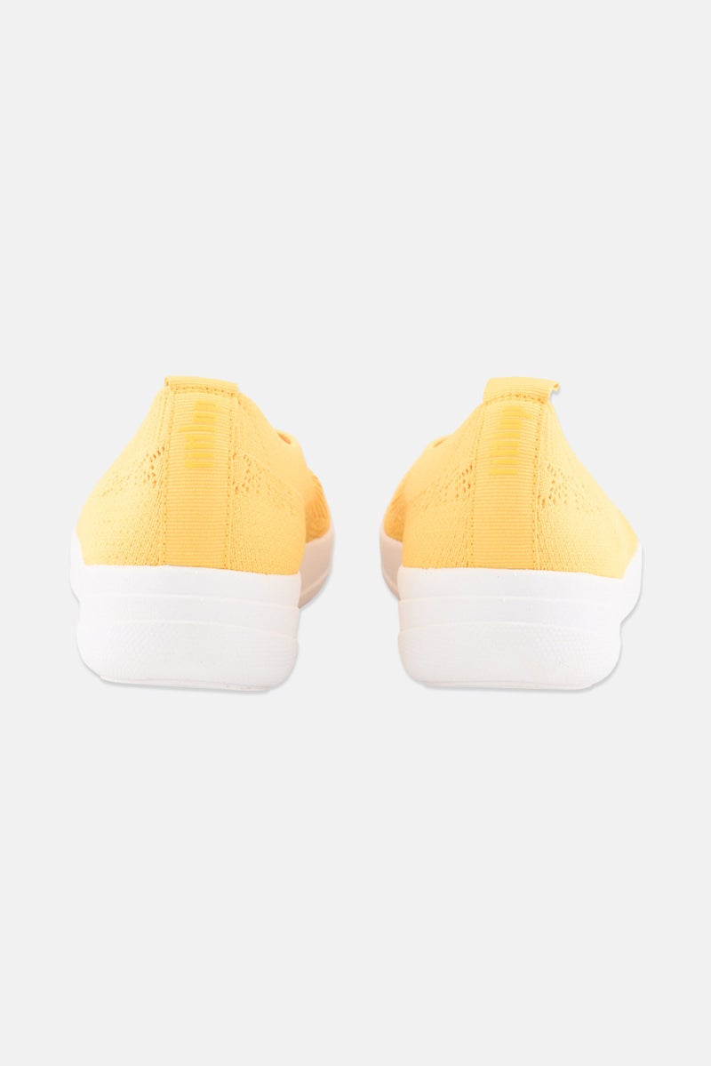 FitFlop Women Uber Knit Slip On Casual Shoes, Yellow - Image 2