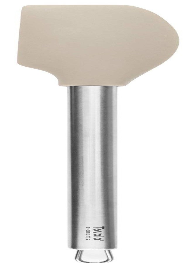 توفولو ملعقة توفولو المقاومة للحرارة، مصنوعة من السيليكون والفولاذ المقاوم للصدأ، أدوات مطبخ غير لاصقة للخبز والدهن والخلط، تصميم مريح، آمنة للغسل في غسالة الأطباق، خالية من مادة BPA، لون رمادي داكن - Image 2