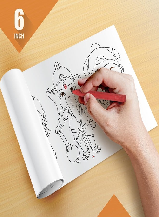 Inkmeo | Hindu Gods Wall Colouring Roll | AR Enabled | Interactive Educational Learning Chart | for Kids | Ages 2+ | Return Gift | Size (6 X 40 Inches) | Discover Divine Songs and Stories - Image 4
