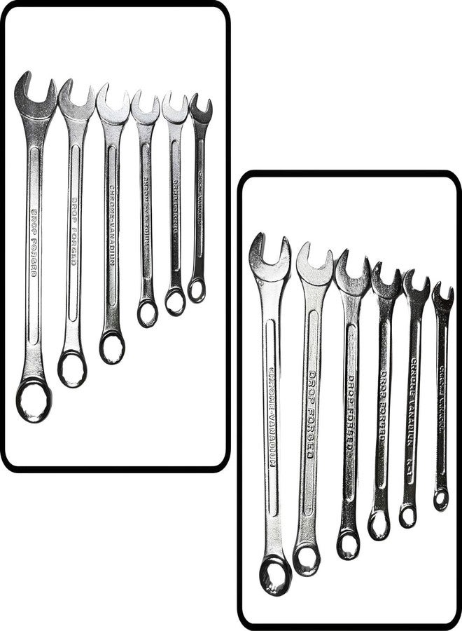 ZIODIC 12-Piece Chrome Vanadium Steel Combination Spanner Set with Maxi-Drive System, Anti-Slip, Metric - Image 2