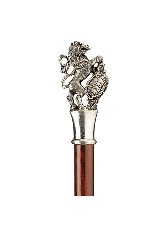 Design Toscano Heraldic Lion Pewter Walking Stick  - Image 1