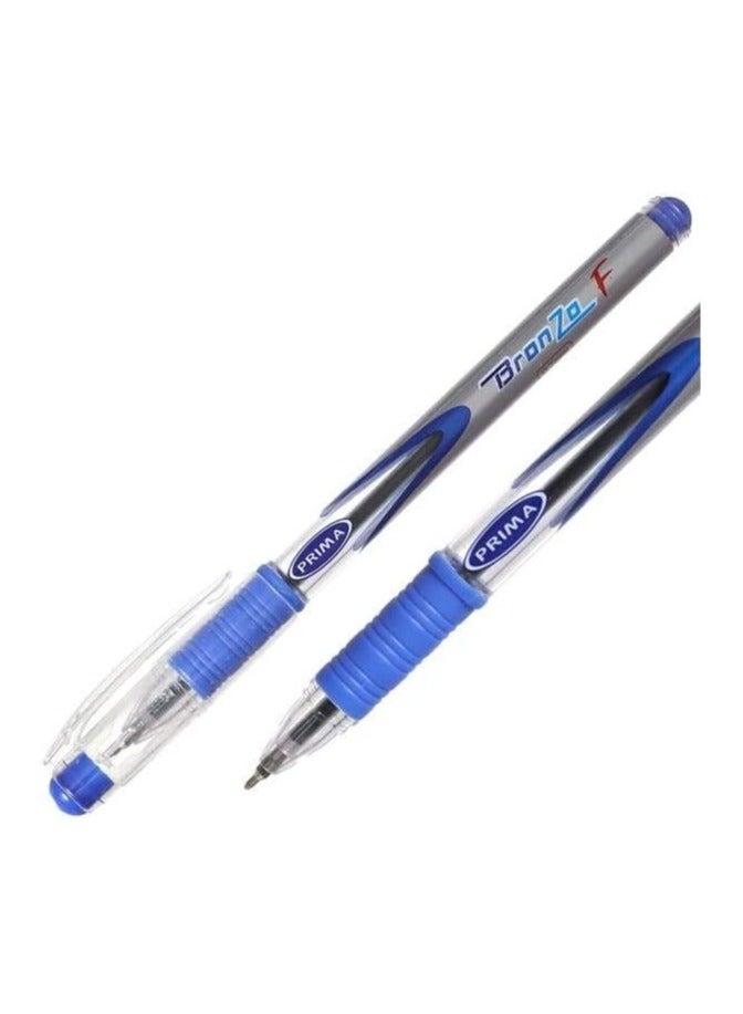 Prima bronzo pack of 10 pieces ballpoint pen fine - blue - Image 4