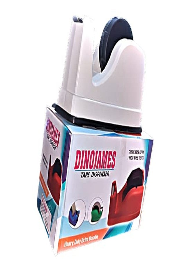 Dinojames Heavy Weight and Anti-Skid 1 inch Cello Tape Dispenser for Home, Office, School Use (Random Color) Pack of 1 - Image 1