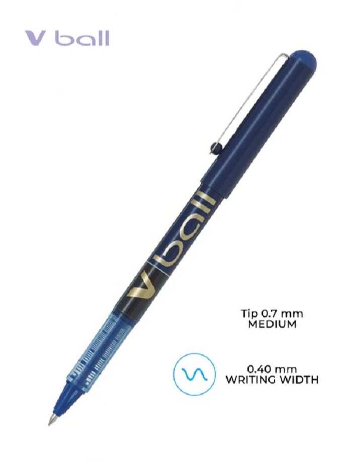 PILOT Pilot V-Ball 0.7mm Liquid Ink Pen- BL-VB7 Blue 