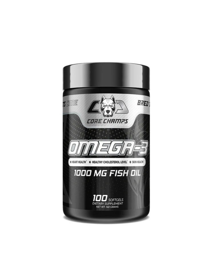CORE CHAMPS Omega-3 Fish Oil 1000 Mg 100 Softgels  - Image 1