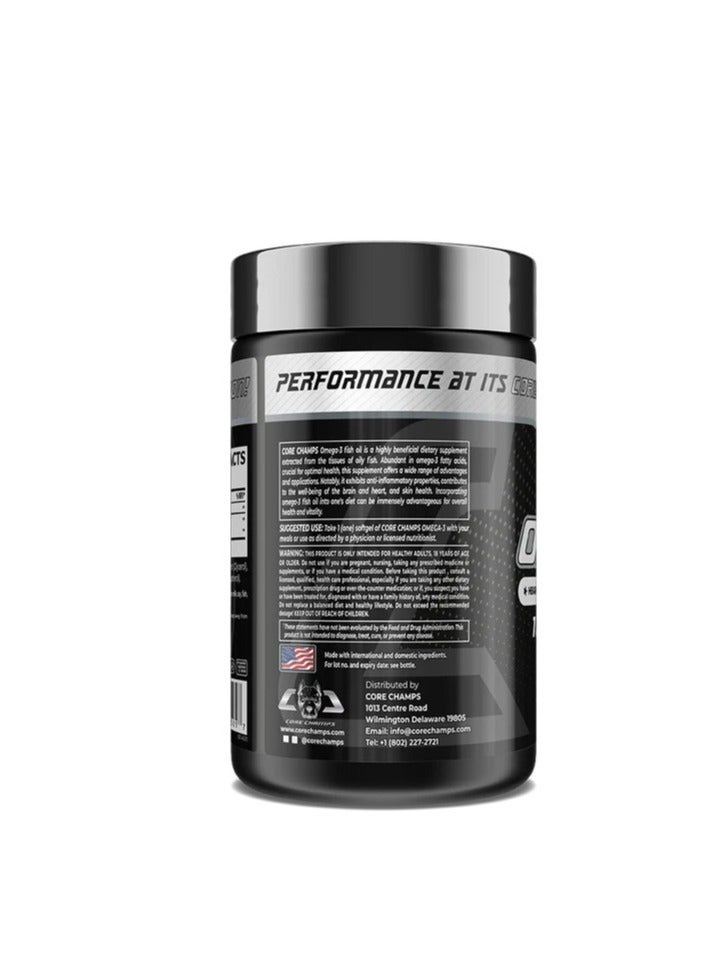 CORE CHAMPS Omega-3 Fish Oil 1000 Mg 100 Softgels  - Image 2