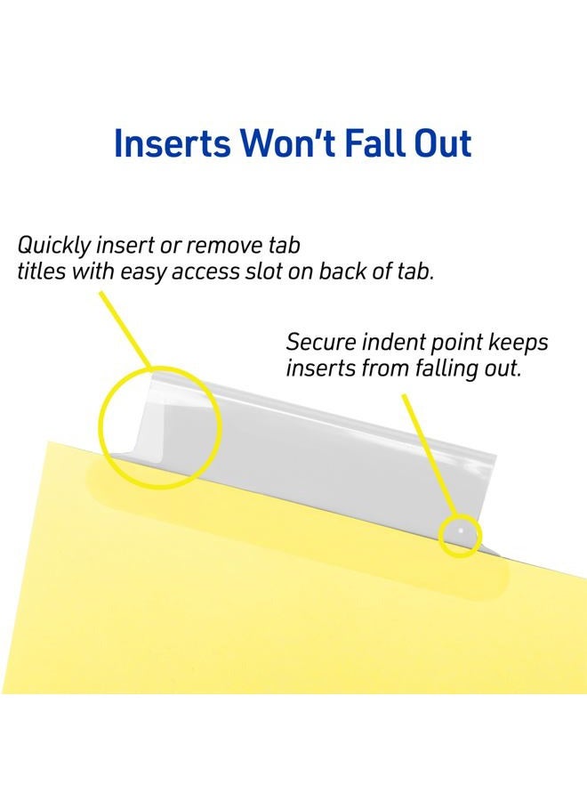 AVERY 5-Tab Binder Dividers, Insertable Clear Big Tabs, 24 Sets (11113) - Image 3