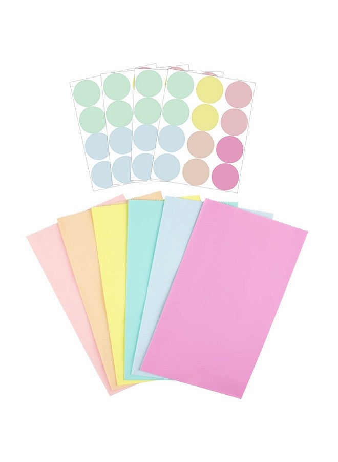 Cooraby 30 Pack Pastel Gift Bags Candy Paper Bags With Stickers 5.1 X 3.1 X 9.4 Inches Snack Sweet Craft Bags For Birthday Wedding Party Anniversaries With 48 Stickers - Image 5
