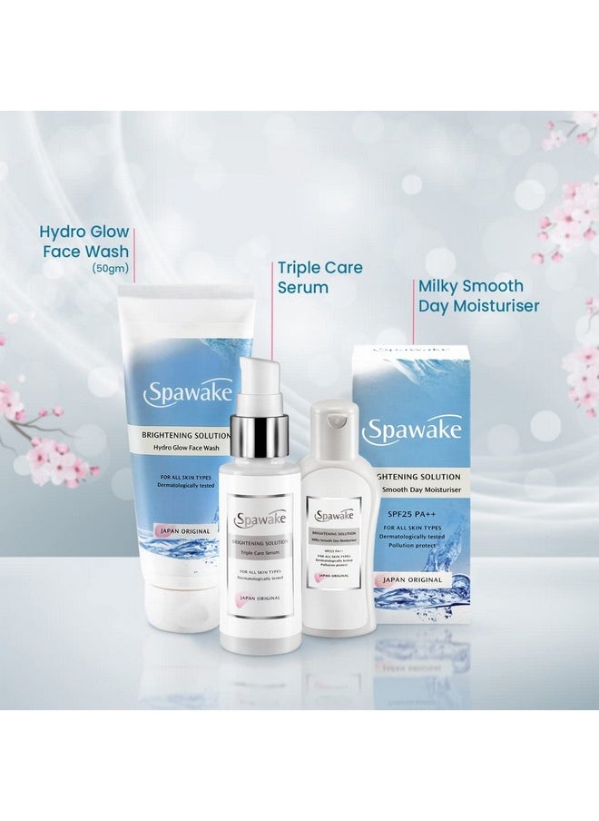 Spawake - Skin Care Kit Brightening (Face Wash + Face Serum + Moisturizer) - Image 1