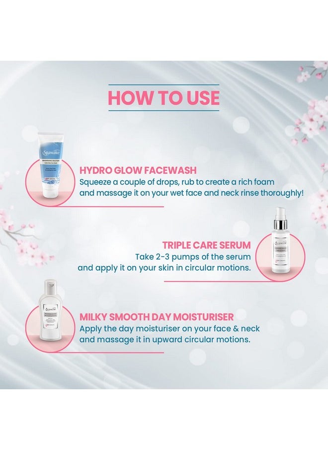 Spawake - Skin Care Kit Brightening (Face Wash + Face Serum + Moisturizer) - Image 1