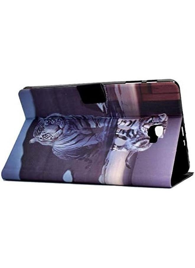 Case For Samsung Galaxy Tab A6 10.1'' 2016 Cover Sm T580 T585 Flip Wallet Folio Stand Case Smart Cover With Auto Sleep Wake Function For Galaxy Tab A 10.1 Inch 2016 Tablet Cat And Tiger
