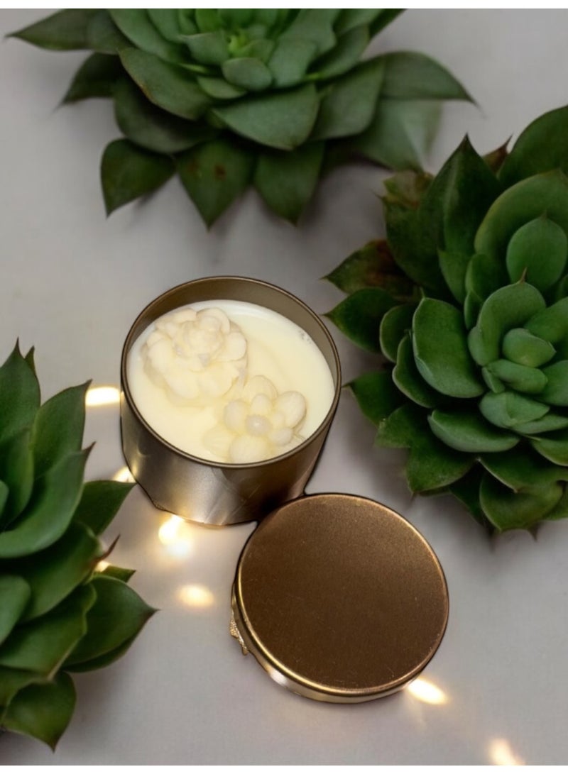 ANUM BY MUNA Luxury Favors Gold Tin Candle Set – Pack of 3 - Image 2