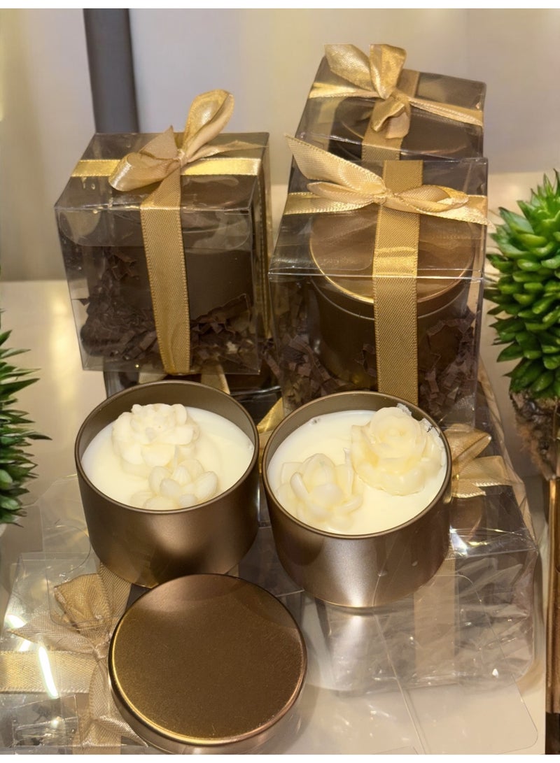 ANUM BY MUNA Luxury Favors Gold Tin Candle Set – Pack of 3 - Image 1