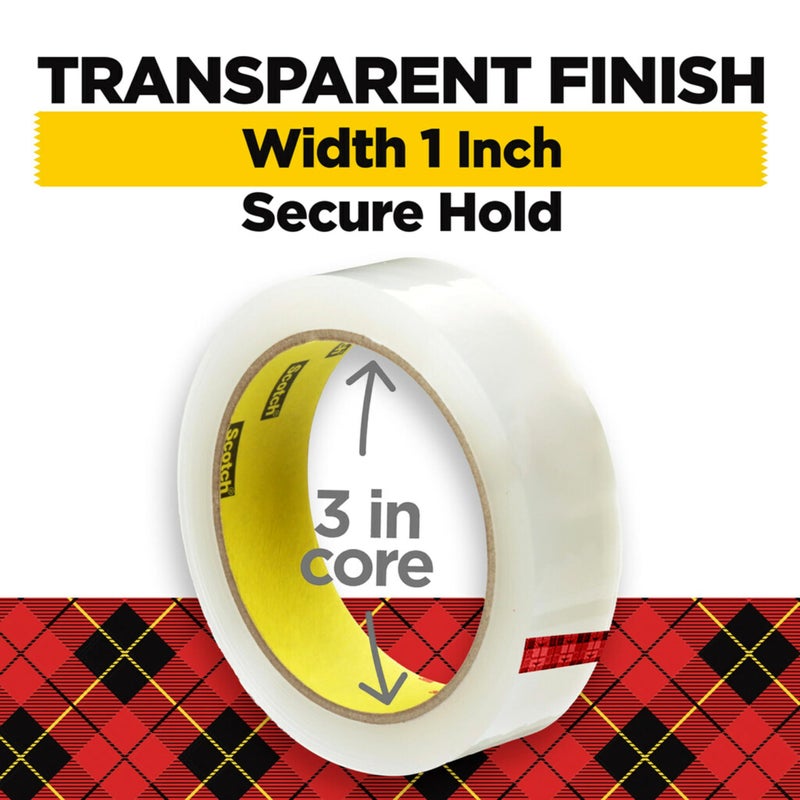 3M Scotch Transparent Tape, 3 Boxes, 1 in x 2592 in (600-72-3PK) - Image 2