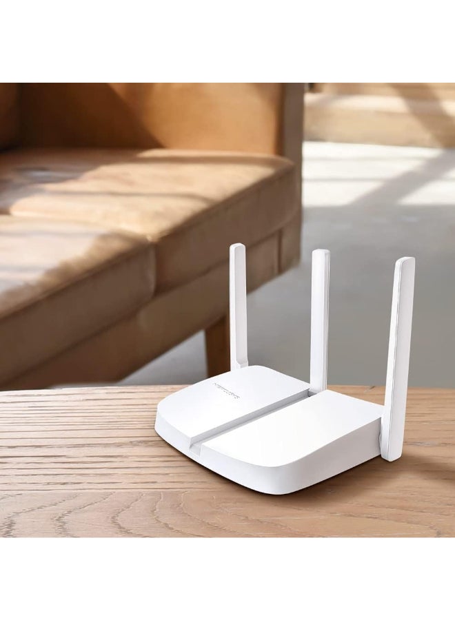 MERCUSYS N300 Multi-Mode Wi-Fi Router
SPEED: 300 Mbps at 2.4 GHz
SPEC: 3× Fixed External Antennas, 3× 10/100 Mbps LAN Ports, 1× 10/100 Mbps WAN Port
FEATURE: MERCUSYS APP, Router/Access Point/Range Extender/WISP Mode, WPS/Reset Button, IPTV, IPv6, Parental Controls, Guest Network, Easy Installation, ISP Preset (Agile Config) White - Image 5