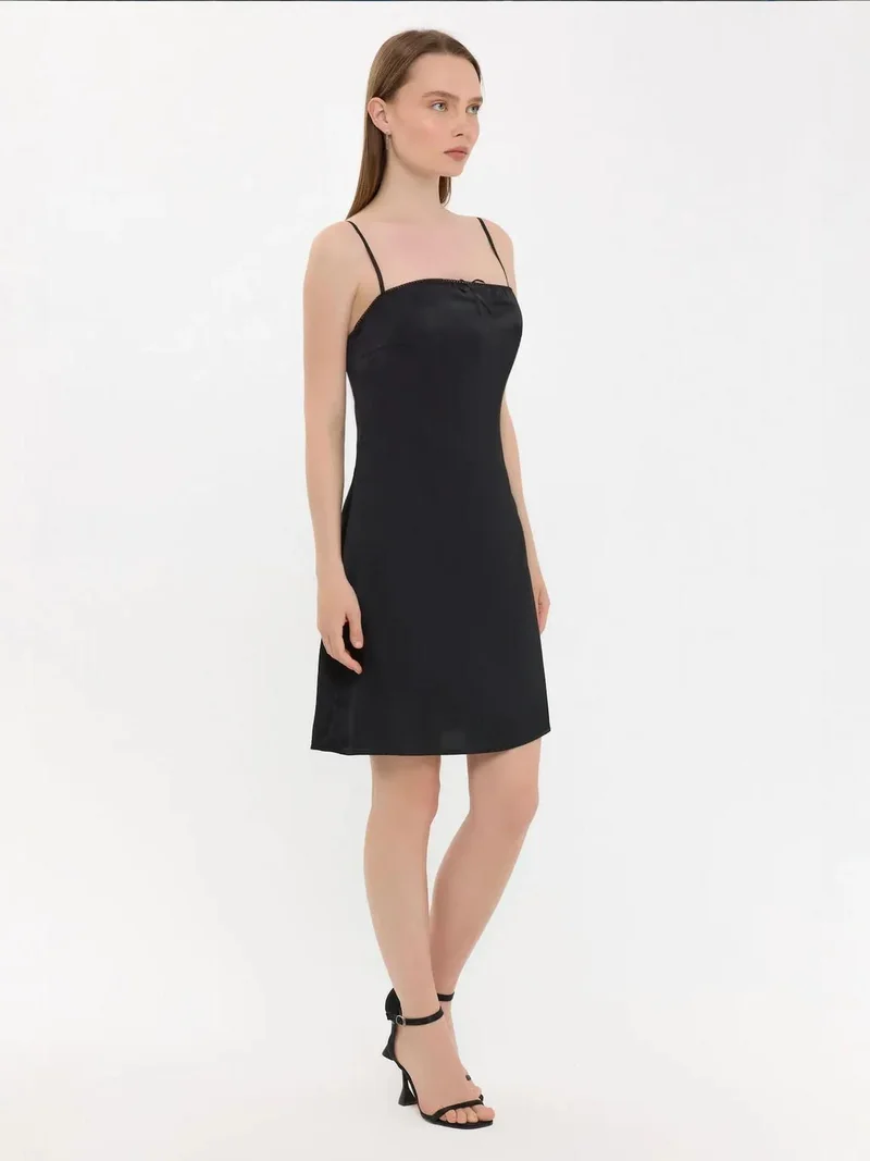 HICCUP Spaghetti Strap Tie-Front Mini Dress