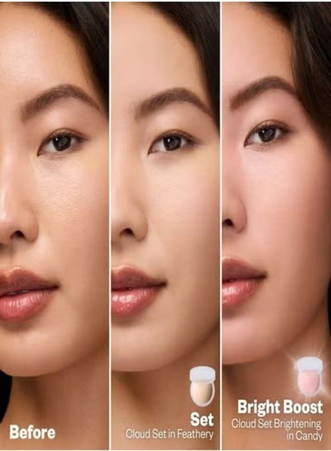 كوساس بودرة تثبيت وتنعيم نباتية خالية من التلك من كوساس كلاود سيت، ناعمة - لون أسمر شفاف 9.5 جم - خفيفة الوزن، ذات لمسة نهائية شفافة - Image 5