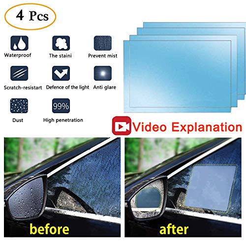 CarFrill Anti-Fog Rear View Mirror Film | HD Nano Waterproof & Anti-Glare Protective Film for Car Mirrors | Rainproof, Anti-Scratch, and Anti-Mist Visibility Shield (2 Pcs) - Image 3
