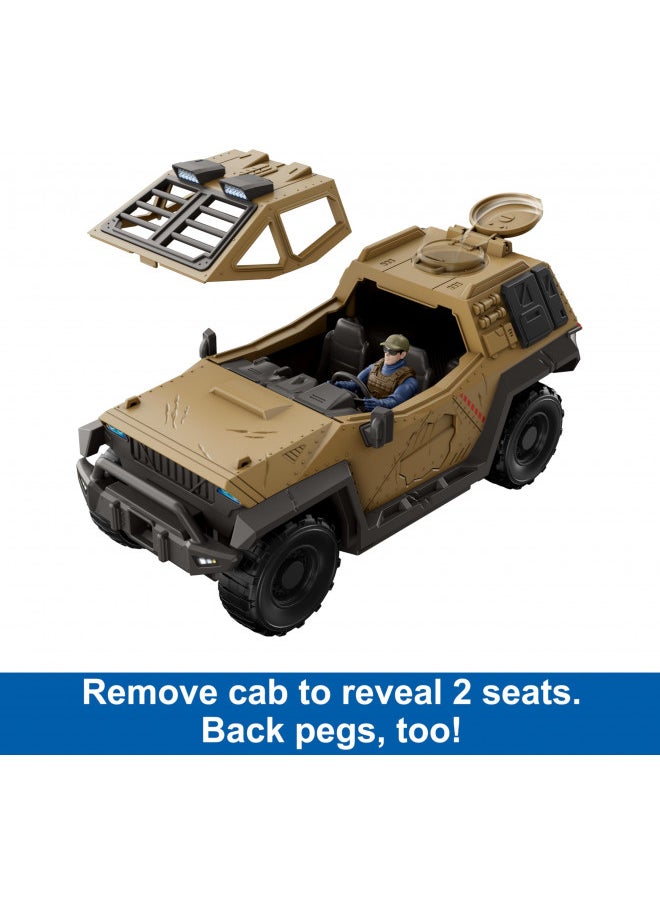 Mattel Games - Mattel Jurassic World Truck & Einiosaurus Dinosaur Action Figure Toy Set with Flip & Roll Feature, Mission Mayhem Vehicle for Dino & Destruction Play - Image 1