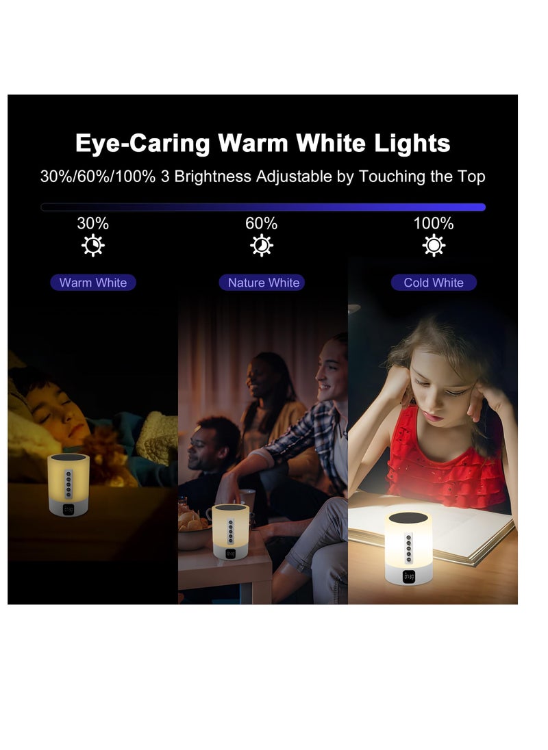 Generic - Bluetooth Speaker Night Light with 48 Color Changing, Touch Control, Dimmable, White Noise Sound Machine - Perfect Gift for Teens and Adults - Image 1