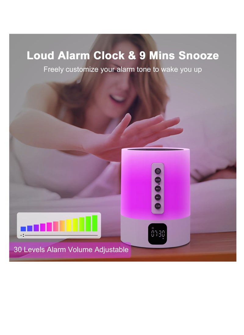 Generic - Bluetooth Speaker Night Light with 48 Color Changing, Touch Control, Dimmable, White Noise Sound Machine - Perfect Gift for Teens and Adults - Image 1