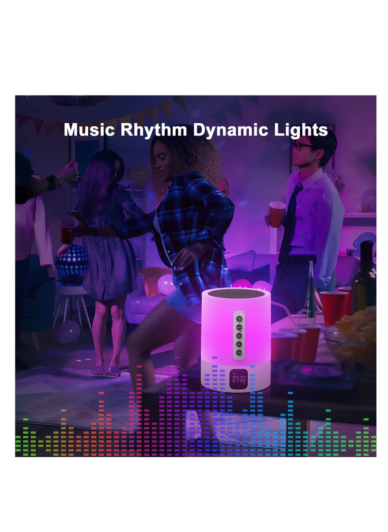 Generic - Bluetooth Speaker Night Light with 48 Color Changing, Touch Control, Dimmable, White Noise Sound Machine - Perfect Gift for Teens and Adults - Image 1