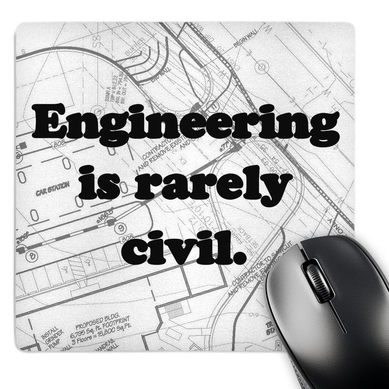 3dRose LLC 8 x 8 x 025 Inches Mouse Pad Engineering is Rarely Civil Civil Engineer mp_149859_1 - Image 2
